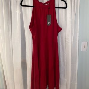 Ouges Red Halter Dress